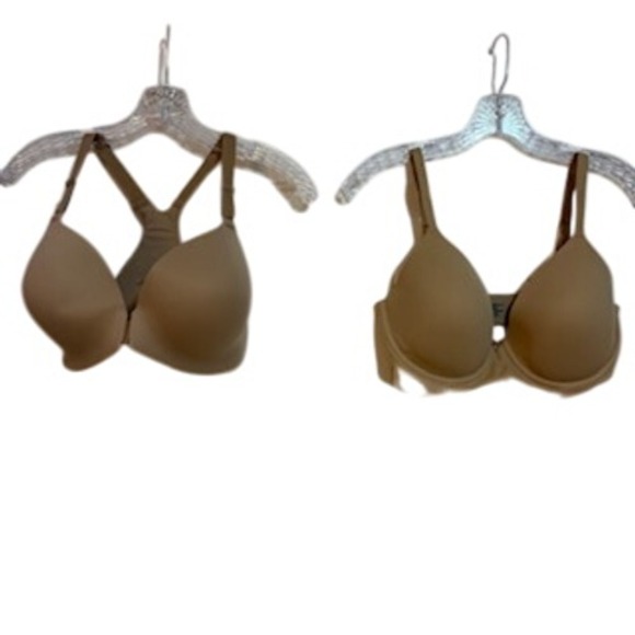 Soma 34DDD Bra Lot of 2 Nude Beige T-Shirt Perfect Coverage & Racerback - Picture 1 of 11